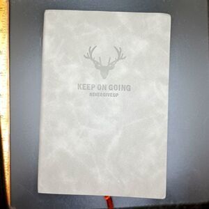 GRAY leather journal notebook manifest diary personalized planner organization